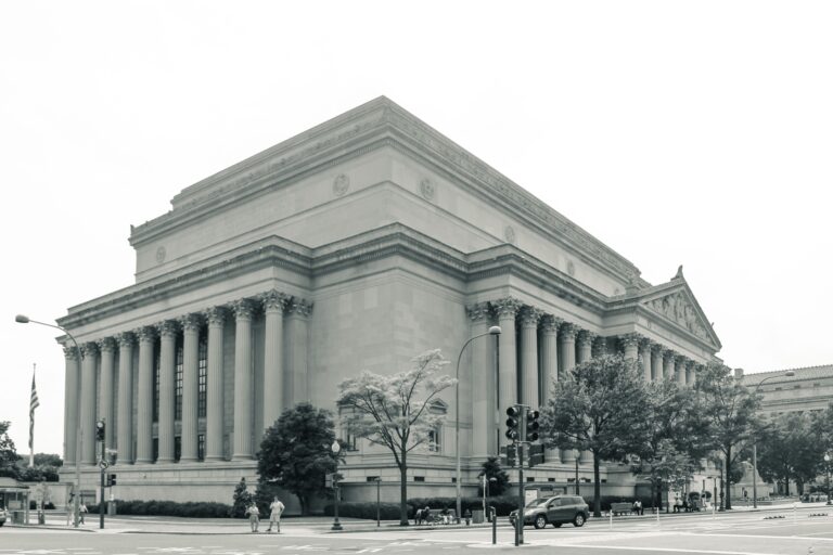 National Archives Building in Washington, D.C., representing government stewardship of public records.